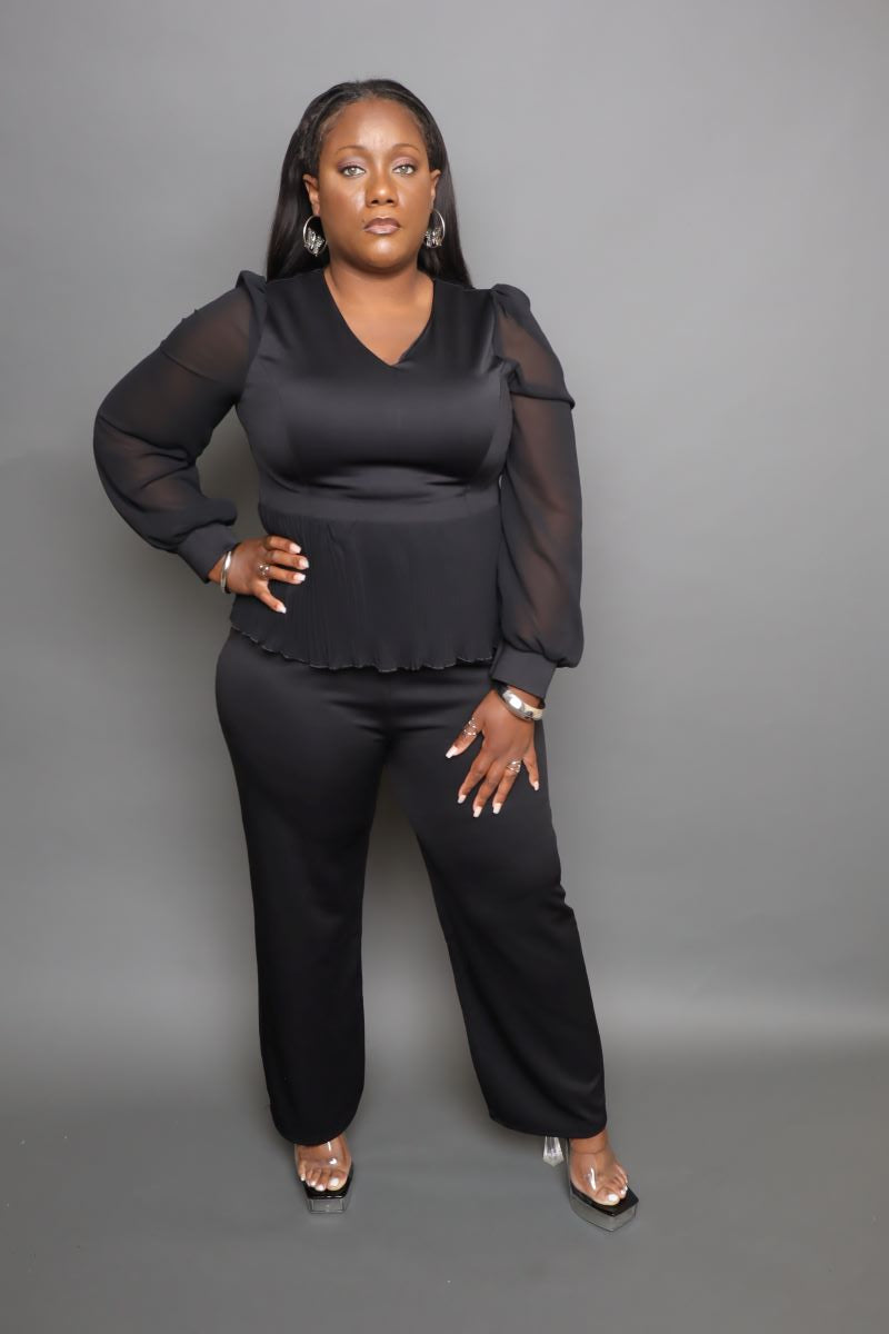 Poised and Pleated Power Chic Set