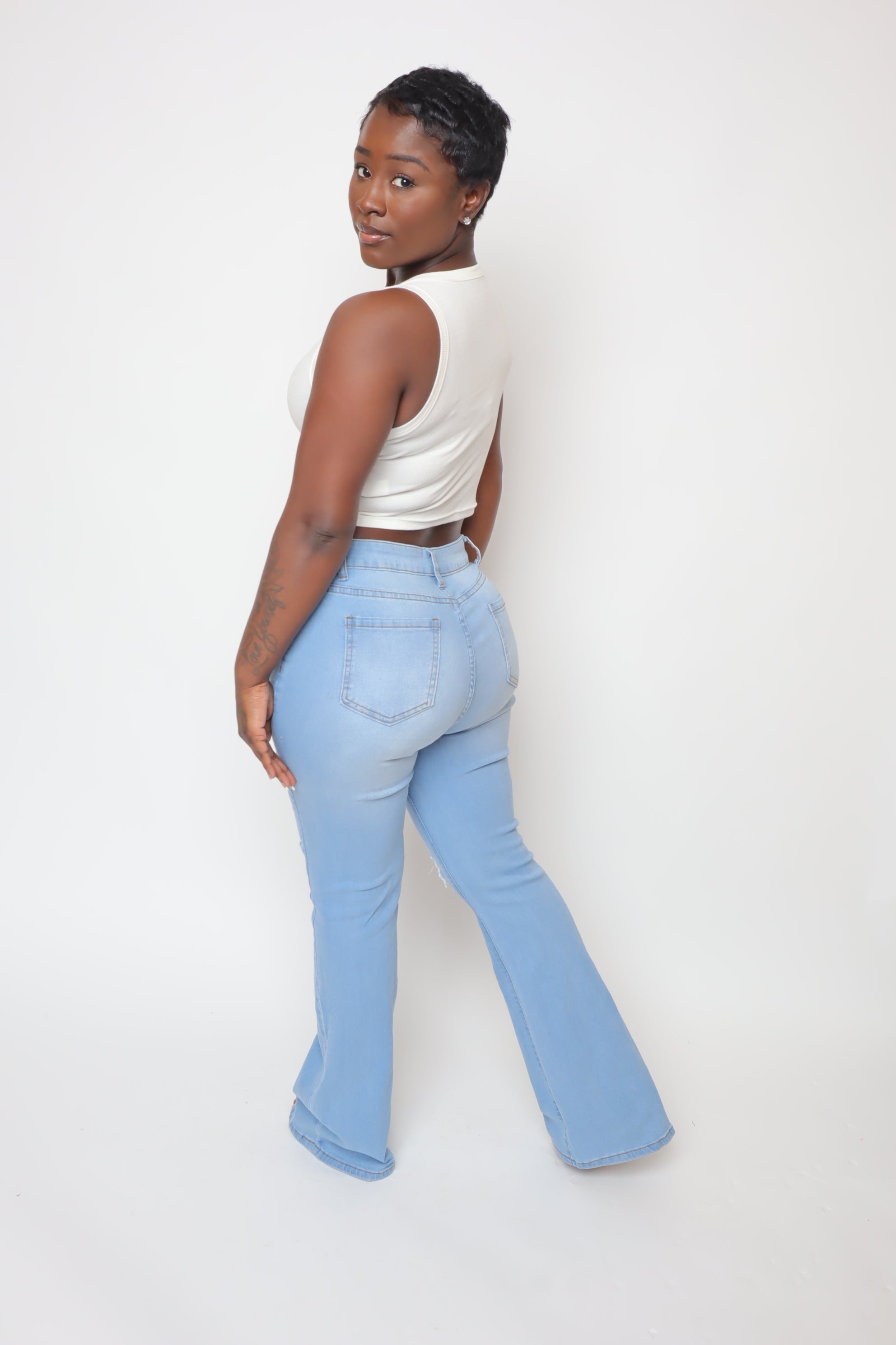 Bare Beauty Ribbed Top-Beige