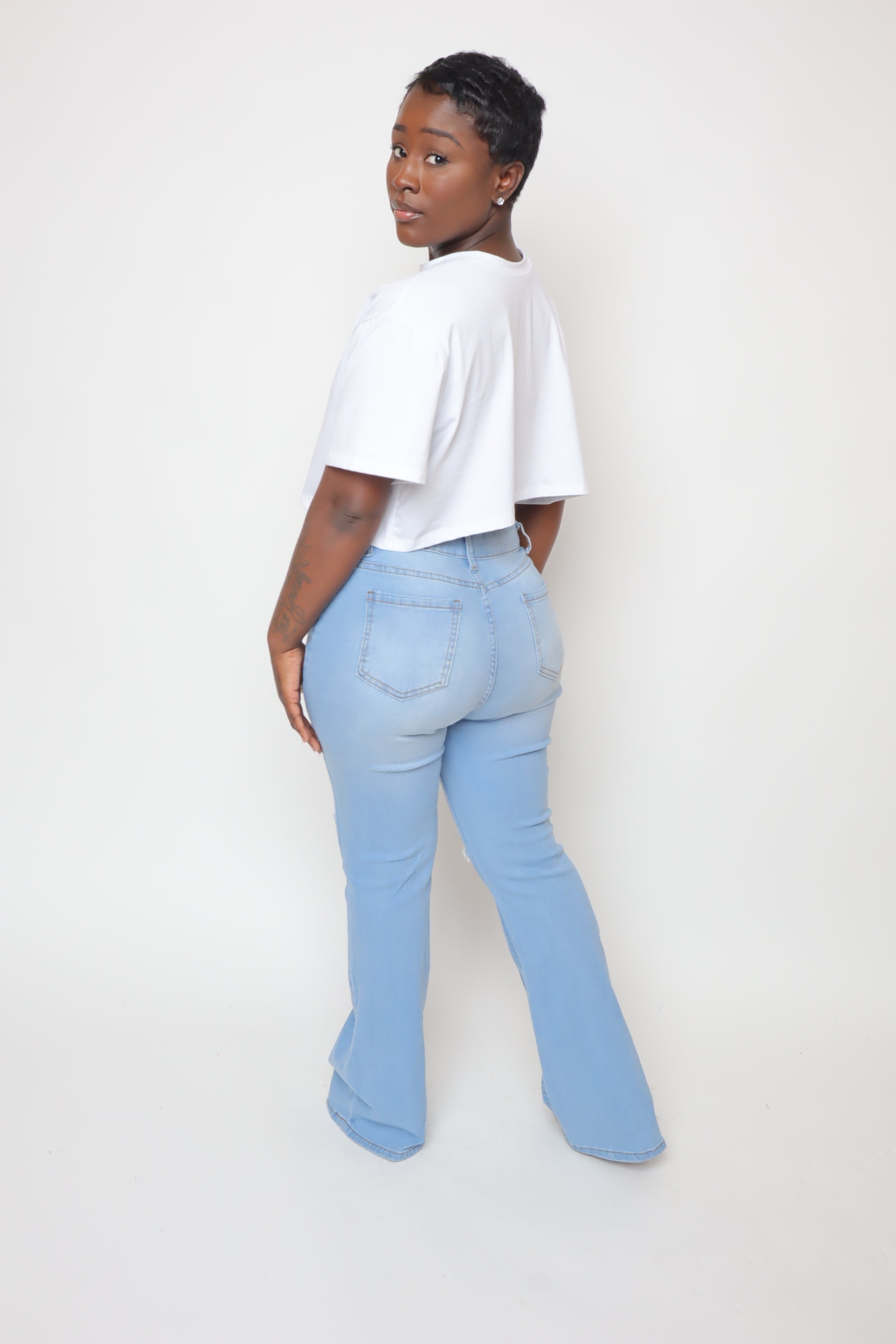 Effortless Chic Crop Tee-White