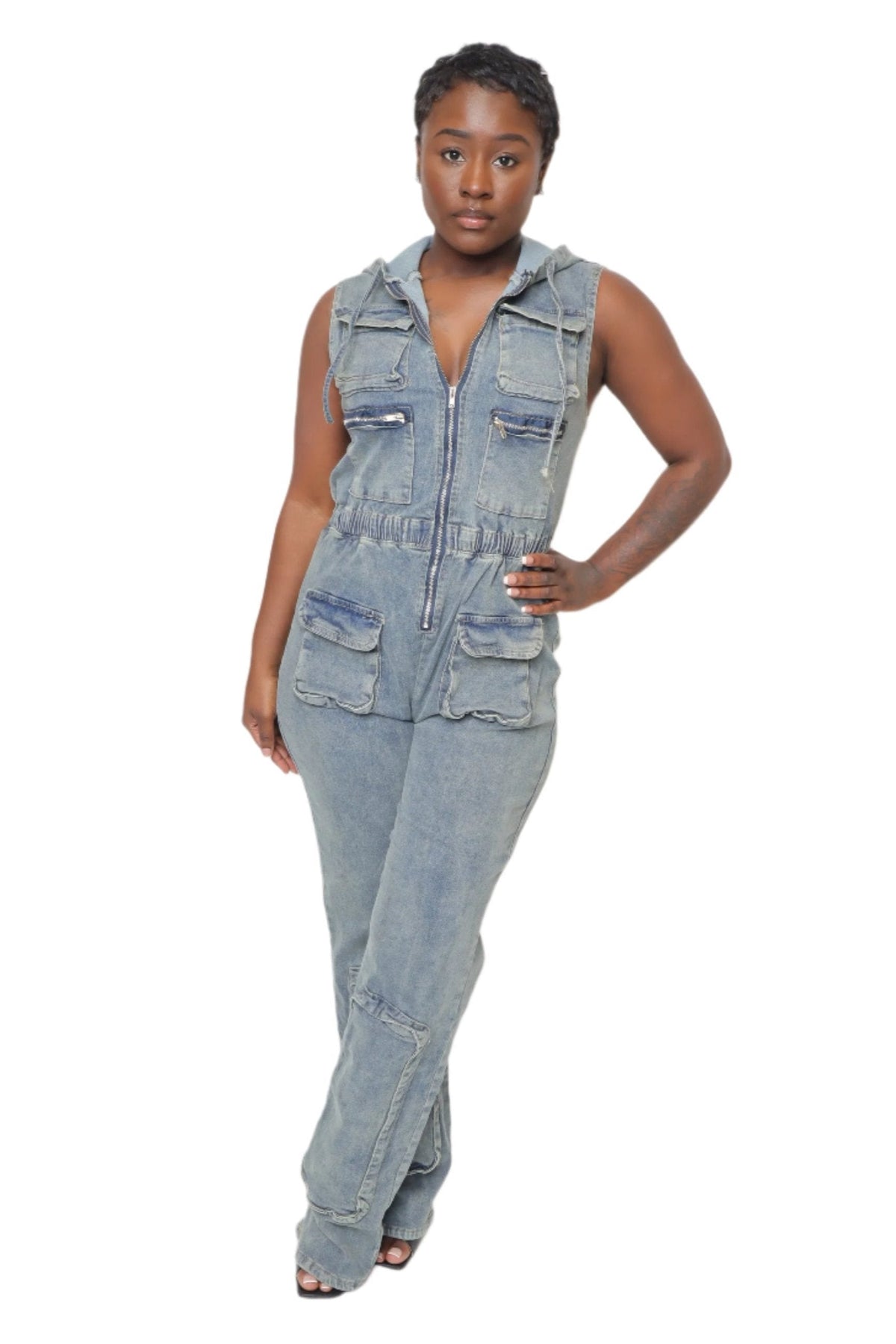 Vintage Denim Overall Jumpsuit