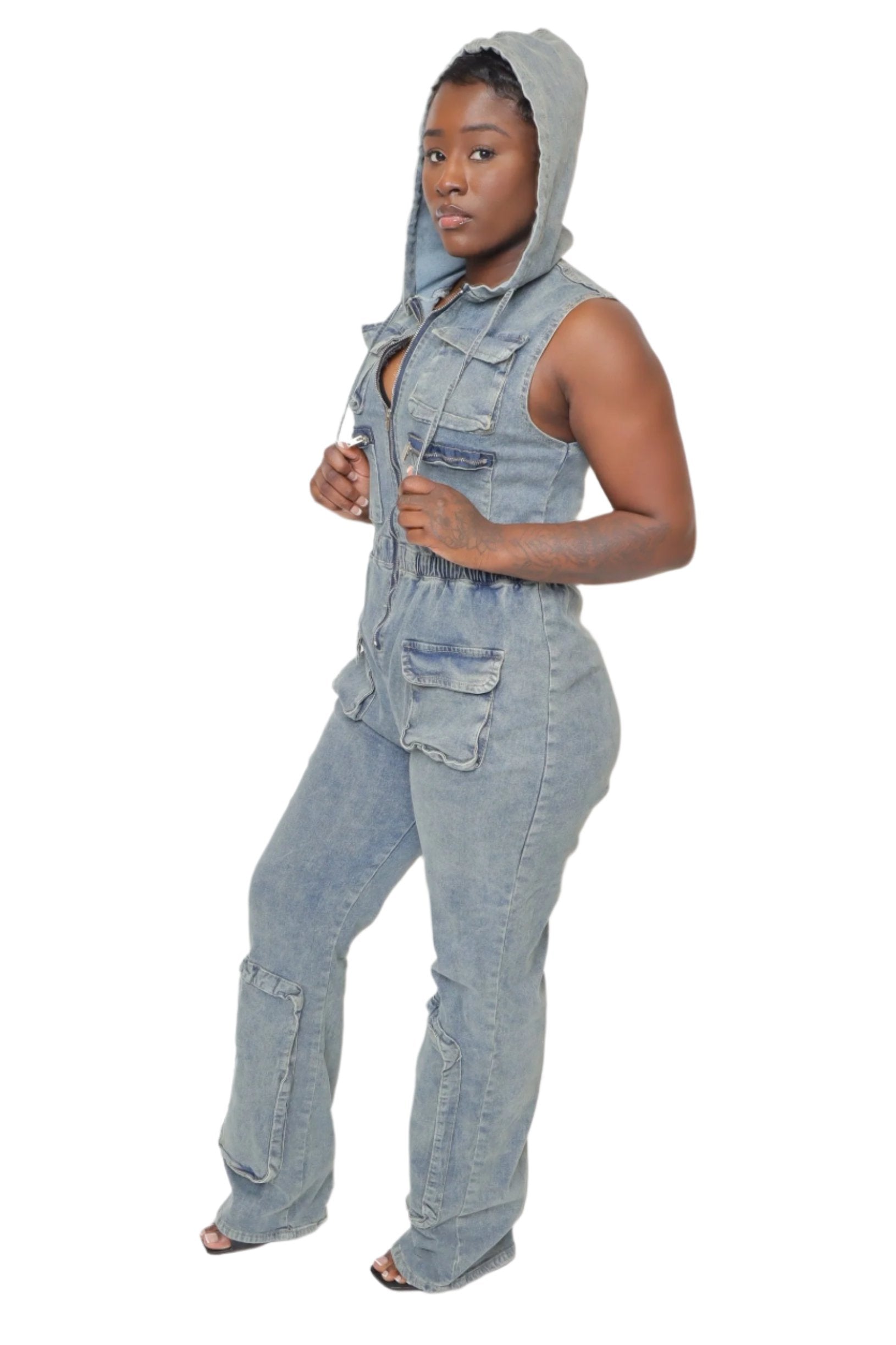 Vintage Denim Overall Jumpsuit